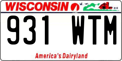 WI license plate 931WTM