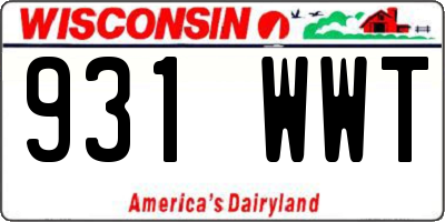 WI license plate 931WWT