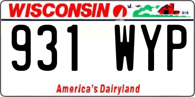 WI license plate 931WYP