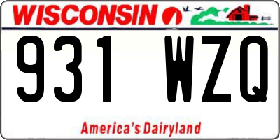 WI license plate 931WZQ