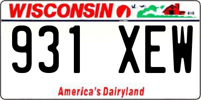WI license plate 931XEW