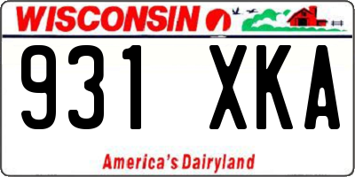 WI license plate 931XKA