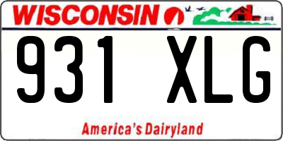 WI license plate 931XLG
