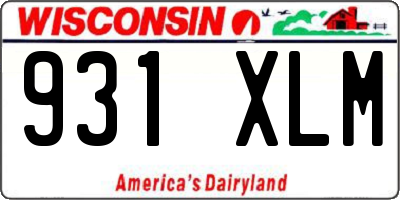 WI license plate 931XLM