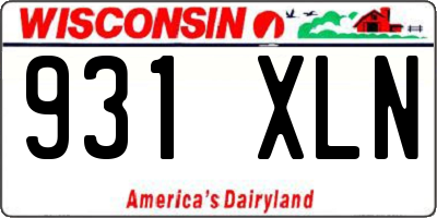 WI license plate 931XLN