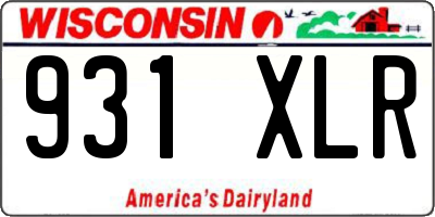 WI license plate 931XLR