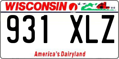 WI license plate 931XLZ