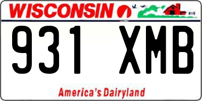 WI license plate 931XMB