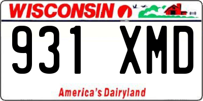 WI license plate 931XMD