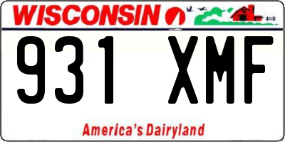 WI license plate 931XMF