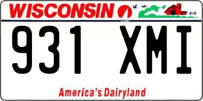 WI license plate 931XMI