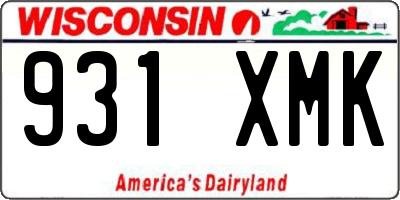 WI license plate 931XMK