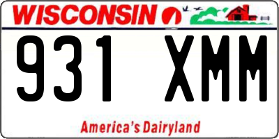 WI license plate 931XMM