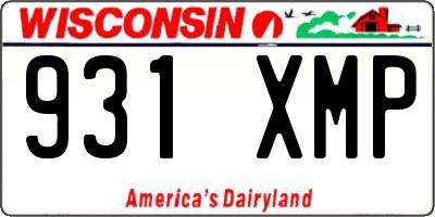 WI license plate 931XMP