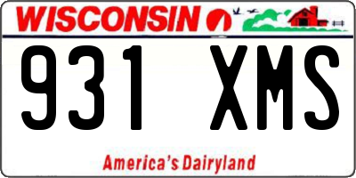 WI license plate 931XMS