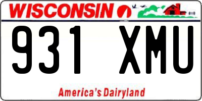 WI license plate 931XMU
