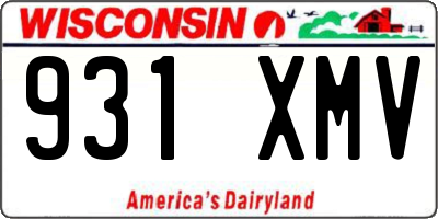 WI license plate 931XMV