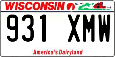 WI license plate 931XMW