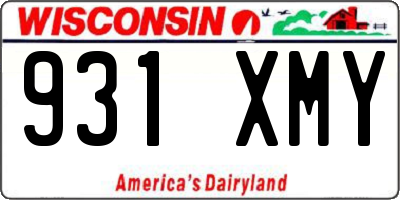 WI license plate 931XMY