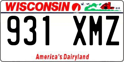 WI license plate 931XMZ