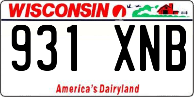 WI license plate 931XNB