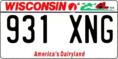 WI license plate 931XNG