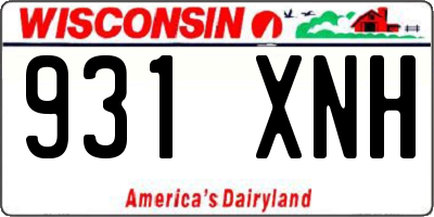 WI license plate 931XNH