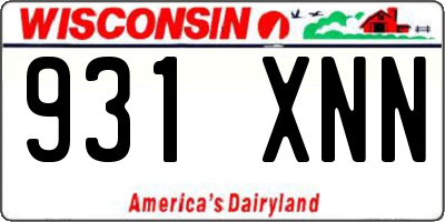 WI license plate 931XNN