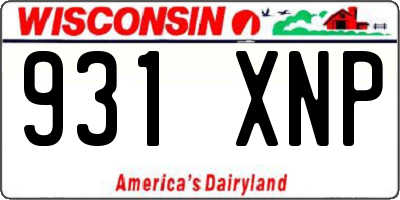 WI license plate 931XNP