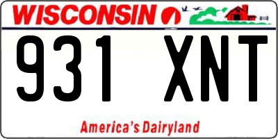 WI license plate 931XNT