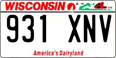 WI license plate 931XNV
