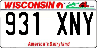 WI license plate 931XNY