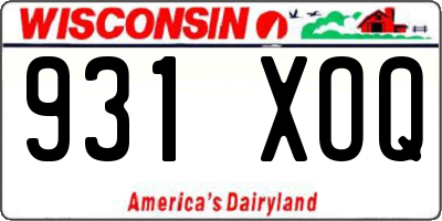 WI license plate 931XOQ