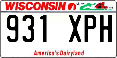 WI license plate 931XPH