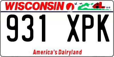 WI license plate 931XPK