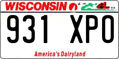 WI license plate 931XPO