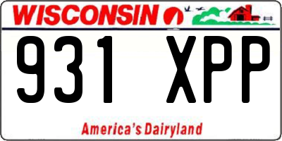 WI license plate 931XPP