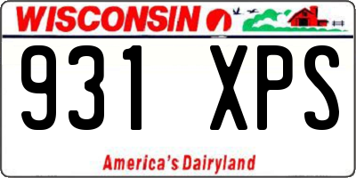 WI license plate 931XPS
