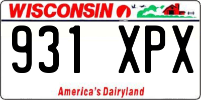 WI license plate 931XPX