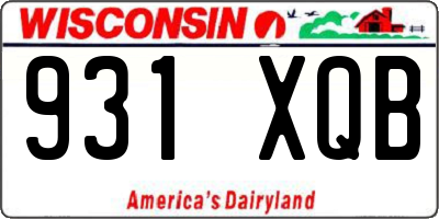 WI license plate 931XQB