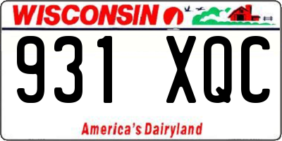 WI license plate 931XQC