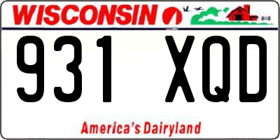 WI license plate 931XQD