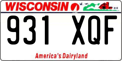 WI license plate 931XQF