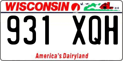 WI license plate 931XQH