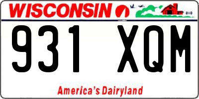 WI license plate 931XQM