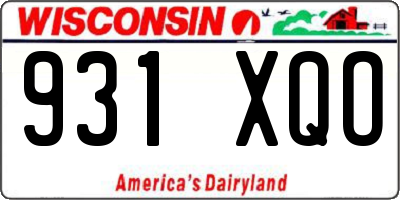WI license plate 931XQO