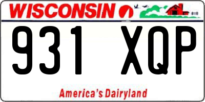 WI license plate 931XQP