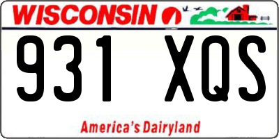WI license plate 931XQS