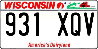 WI license plate 931XQV