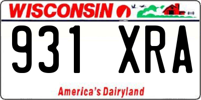 WI license plate 931XRA